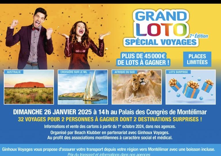 Grand loto spécial Voyage – 7 -ème édition à Montélimar - 0