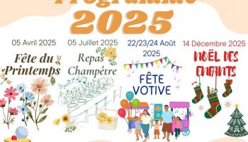 Le programme du comité des fêtes de Saint-Gervais-sur-Roubion 2025_Saint-Gervais-sur-Roubion